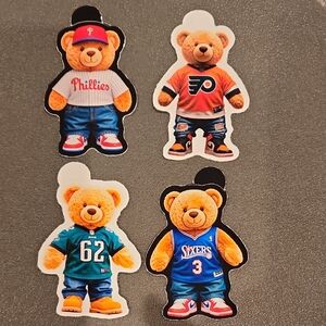 Philly Sports Team Bear Stickers